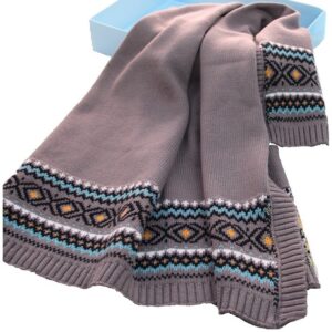 100% Organic Cotton Hot Sale Knit Knitted Baby Blanket-1