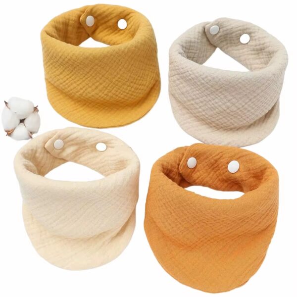 100% Organic Cotton unisex softy Baby Bibs a Set of 3-4