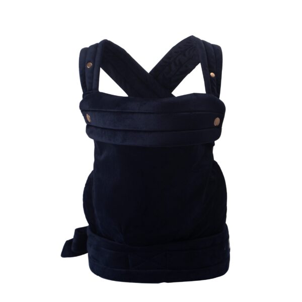 2024 Soft Ergonomic Velvet Dark Blue Baby Strap Backpack-2