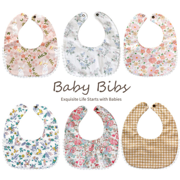 Baby Organic Cotton Bibs 6 Layers Water Absorption Baby Bib-1