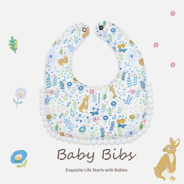 Baby Organic Cotton Bibs 6 Layers Water Absorption Baby Bib-3