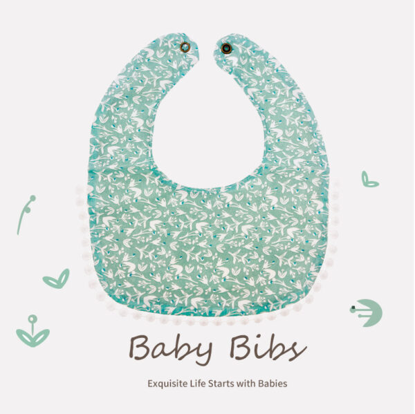 Baby Organic Cotton Bibs 6 Layers Water Absorption Baby Bib-4