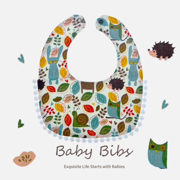 Baby Organic Cotton Bibs 6 Layers Water Absorption Baby Bib-7