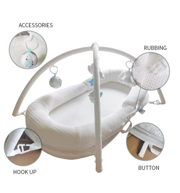 Baby sleeping play nest with mosquito net Baby nest crib-5