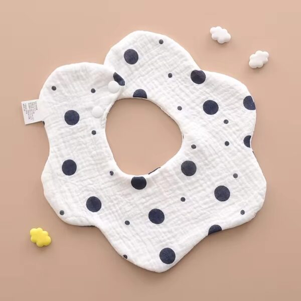 Cotton Foldable Baby Eating Bib Cartoon Animal Printing-2