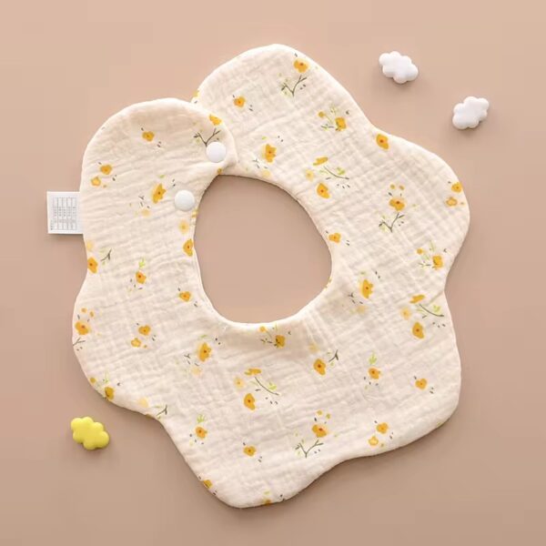 Cotton Foldable Baby Eating Bib Cartoon Animal Printing-3