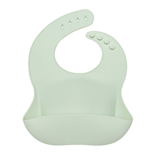 Custom Food Grade Soft Waterproof Silicone Baby Feeding Bib-6