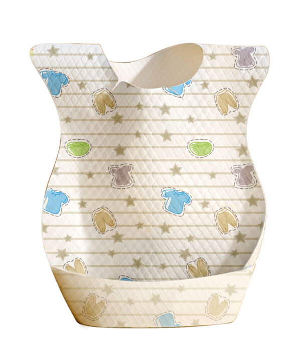 Disposable Soft Baby Bib Plain Cotton Mix Waterproof Opp Bag-2