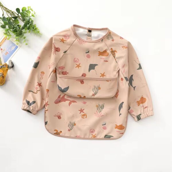 Feeding Bib Full Covered Wear-Resistant Printing Shirt Apron-6