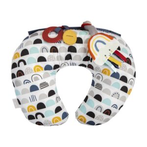 Modern Black and White Rainbow Customizable Baby Pillow-1