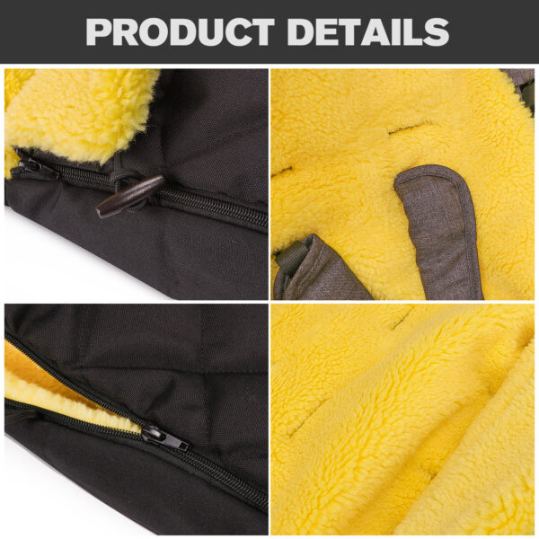 Premium Warm Merino Wool Stroller Baby Sleeping Bag Footmuff-3