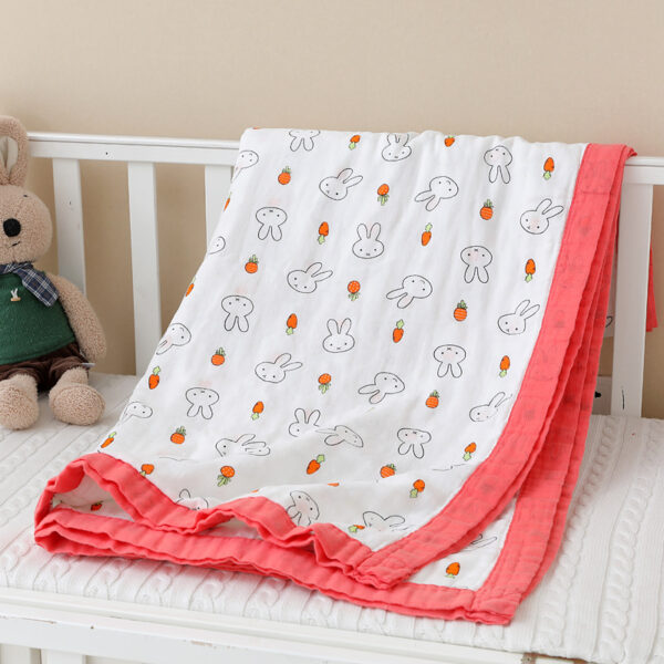 Pure Cotton Four-Layer Skin-Friendly Breathable baby Blanket-3