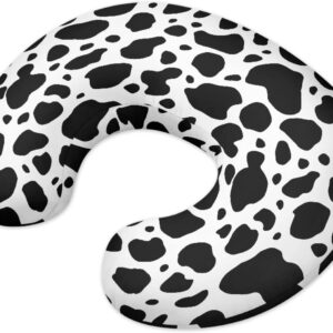 Soft Stretch Black and White Cow Print Nursing Pillowcase-1