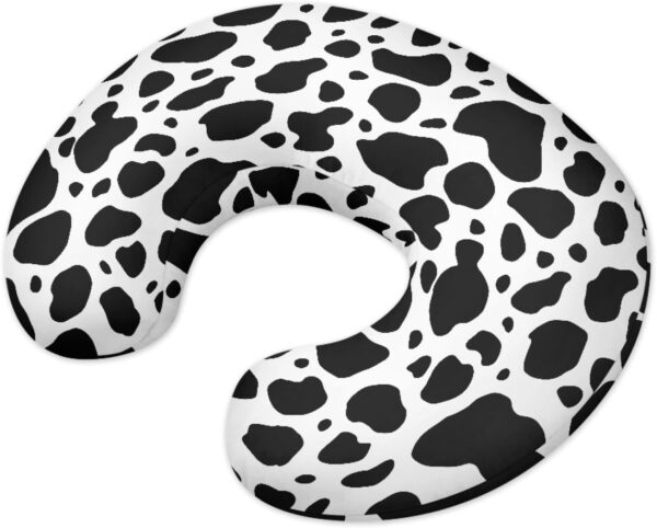 Soft Stretch Black and White Cow Print Nursing Pillowcase-1