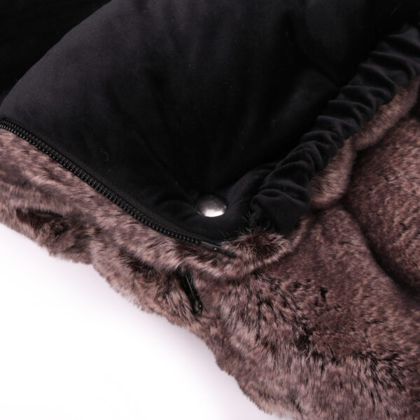 Windproof mink cashmere baby winter stroller sleeping bag-6